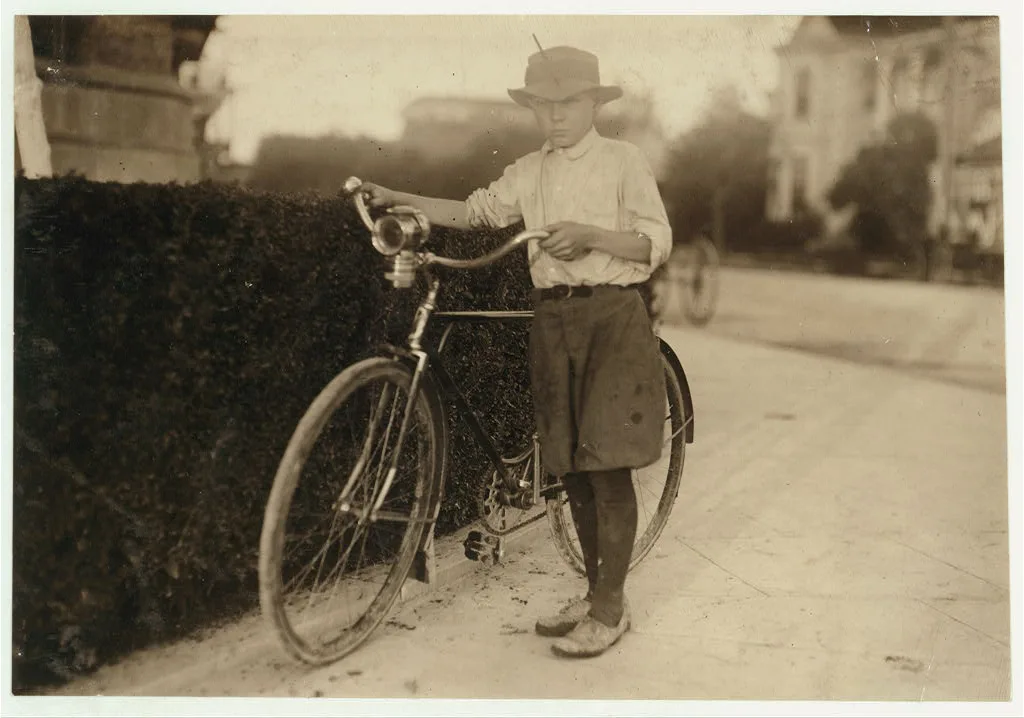 Luther Wharton, drug store delivery boy, twelve years old. Works from…, Texas, 1913
