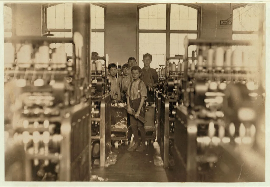 Young doffers in Mollahan Mills, Newberry, S.C. Dec. 3/08. Witness,…, South Carolina, 1908