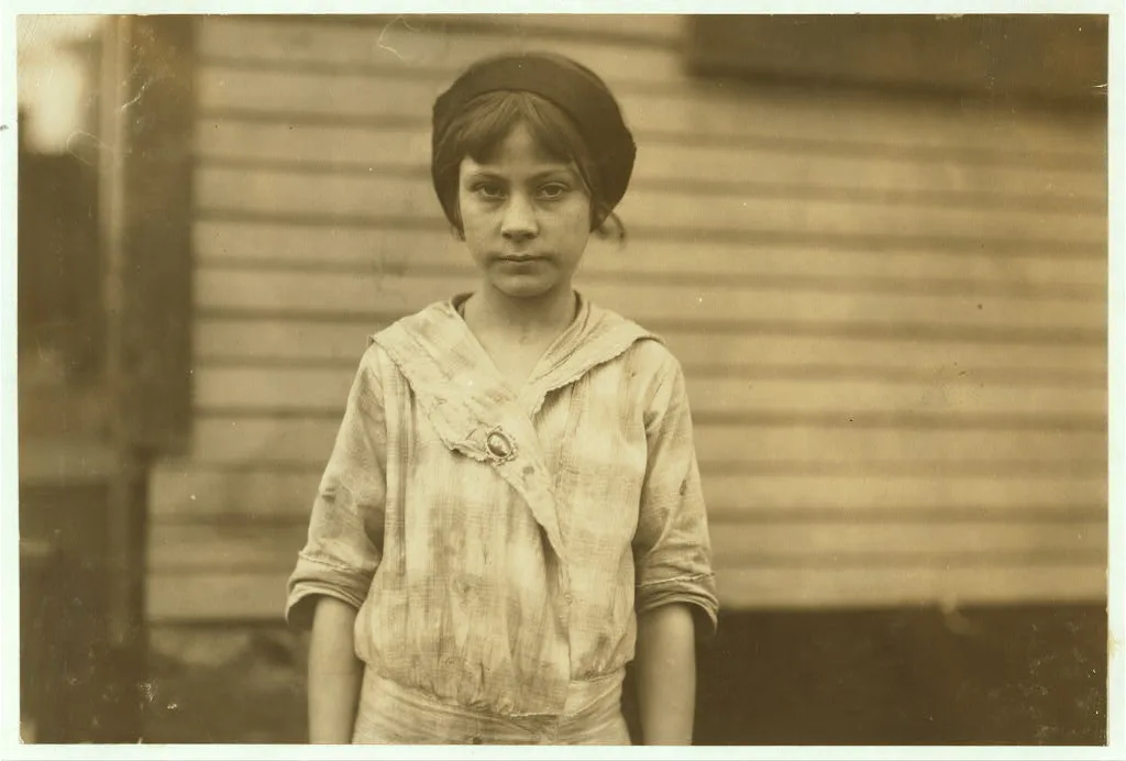Madeline Causey ten year old worker in Merrimack Mills. Been working…, Alabama, 1913