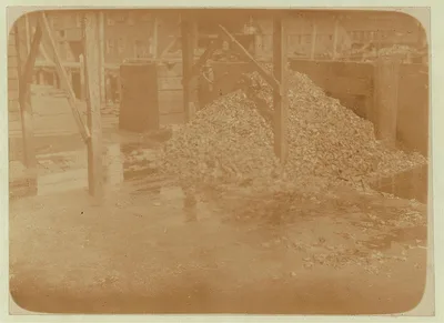 Pile of refuse, waste, and salt water in which these sardine workers…, Maine, 1911