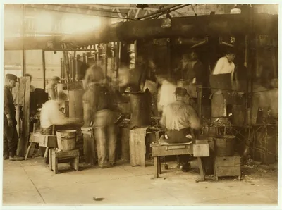 J.C. Wheaton Glass Works. Location: Millville, New Jersey, 1909