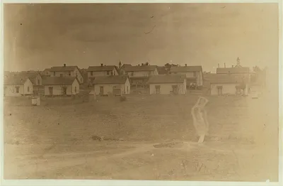 Photograph from 1901: This is where the mill children live. Compare…