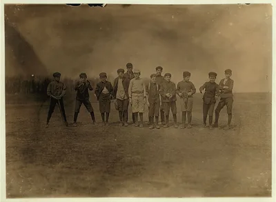 One of the ball-teams made up of boys from Natick Mills, Natick, R.I.…, Rhode Island, 1909