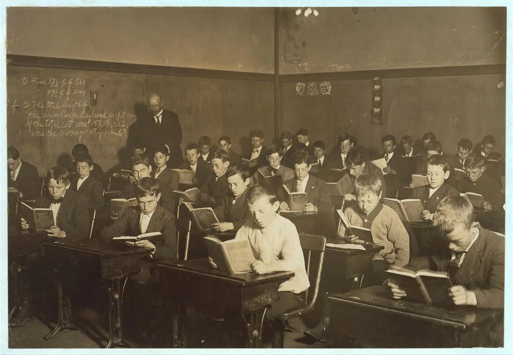 Working Boys of all Nationalities Making the Best of the Spare…, Massachusetts, 1909