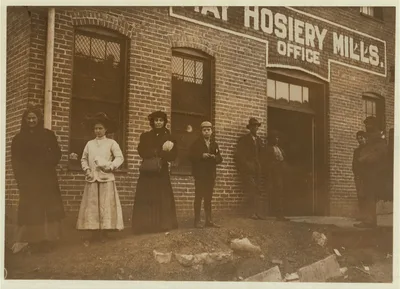 May Hosiery Mills. The boy is Harvey Curtis, 12 years old, turns…, Tennessee, 1910