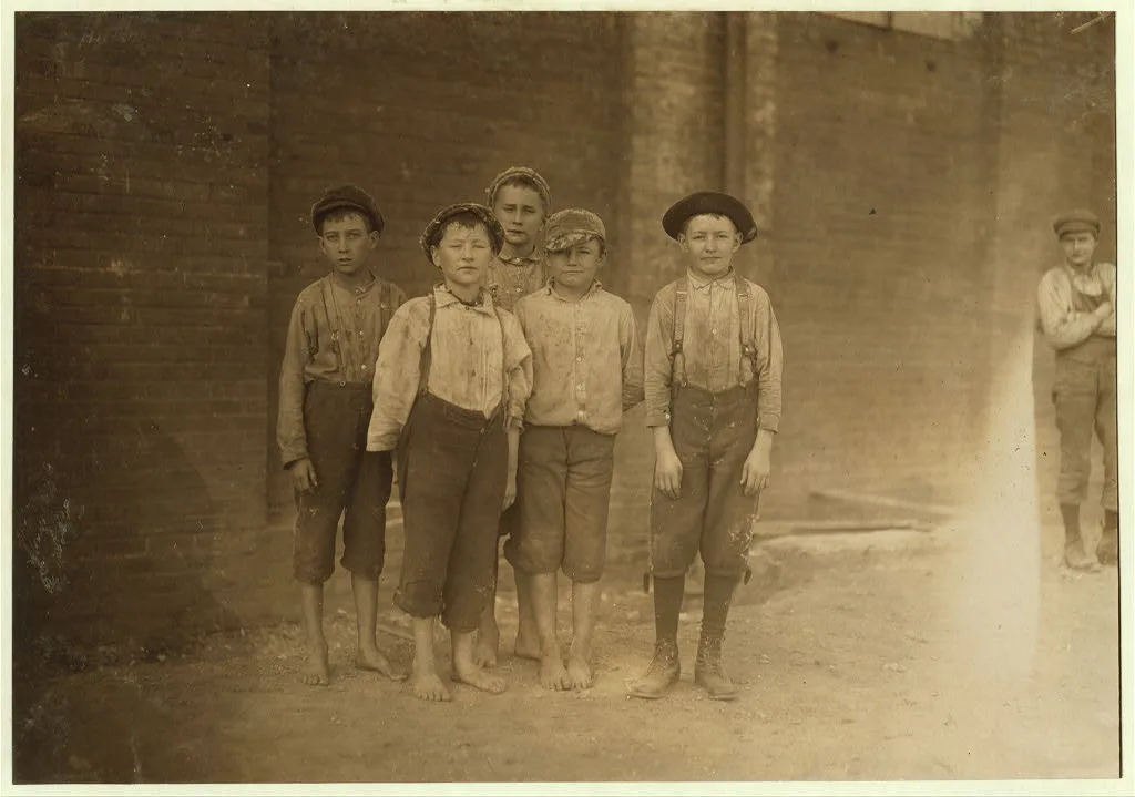 Group of Sweepers in Pell City Cotton Mill arranged by the Overseer.…, Alabama, 1910