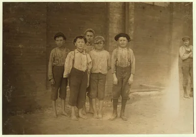 Group of Sweepers in Pell City Cotton Mill arranged by the Overseer.…, Alabama, 1910