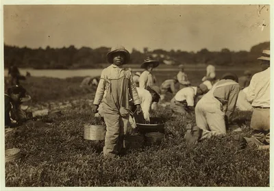 Joe carrying cranberries. Said 10 years old. Picks also. Location:…, Massachusetts, 1911