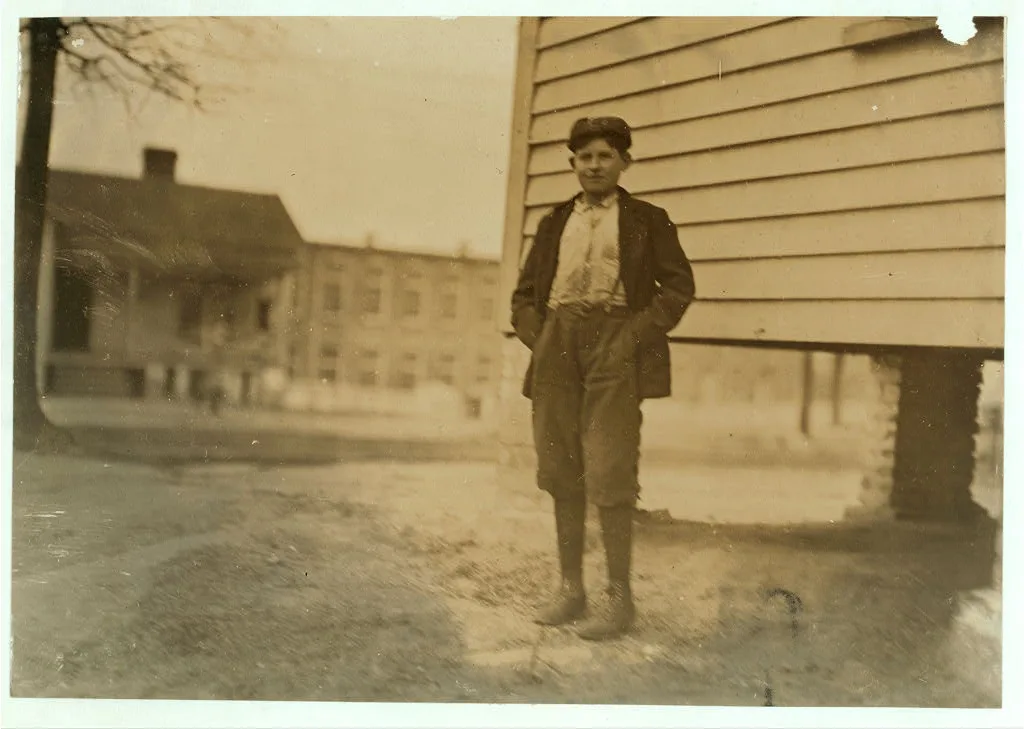 Boy working in Calvine Mfg. Co. Charlotte, N.C. Been there 2 years. …, North Carolina, 1909
