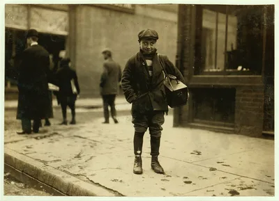 One of the boot-blacks.  Location: New Haven, Connecticut, 1909