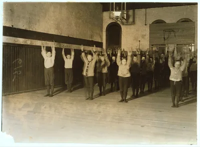 United Workers Boy's Club, New Haven, Conn. In the gymnasium. …, Connecticut, 1909