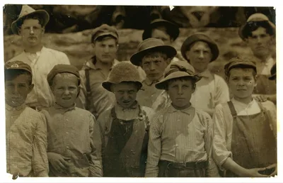 Group of young workers in Clifton Mills, Clifton, S.C. Some still…, South Carolina, 1912