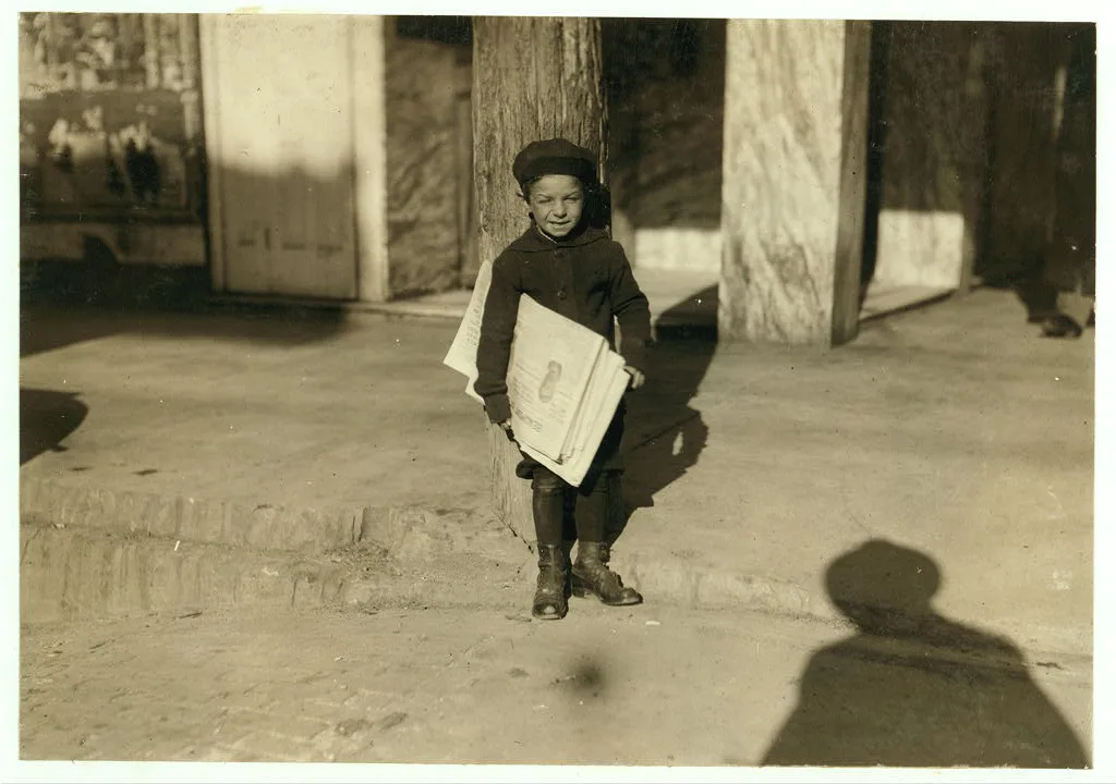 Five year old Sam is up at 5:00 A.M. daily to sell papers. Beaumont,…, Texas, 1913