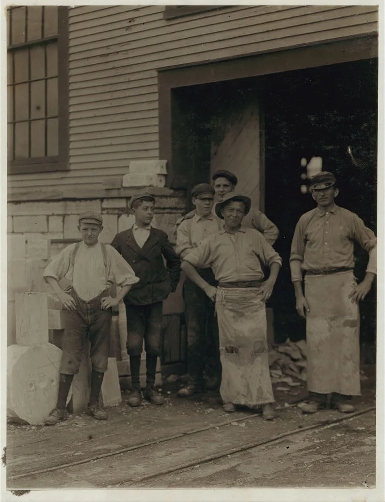Young boys working in Vermont Marble Co., Proctor, Vt. Very…, 1910