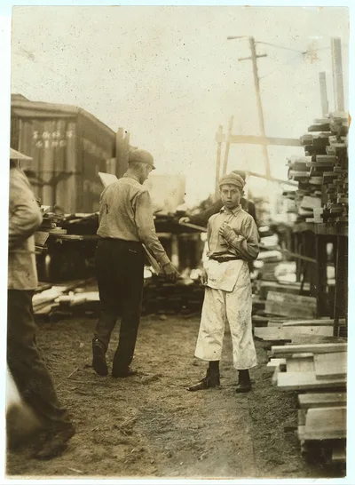 Young boy working for Hickok Lumber Co., Burlington, Vt.  Location:…, Vermont, 1910