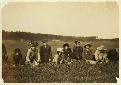Group of Workers on Smart's Bog.  Location: South Carver [vicinity],…, Massachusetts, 1911