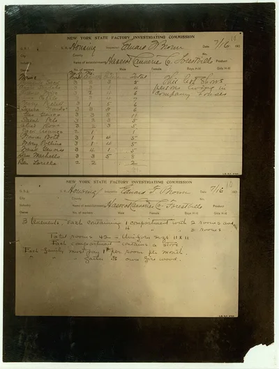 Reproduction New York Factory Investigating Commission cannery…, 1913