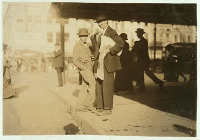 The average age of newsboys in New Orleans is very high. Many young…, Louisiana, 1913