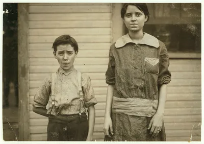 Photograph from Alabama: Two of the workers in Merrimack Mills. See Hine…