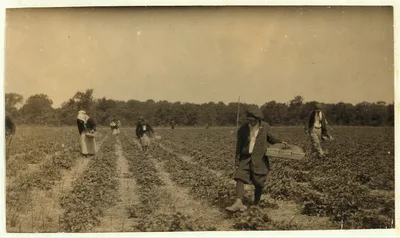 [Picking strawberries on Clagett and Covington farm. They will have…, Kentucky, 1916