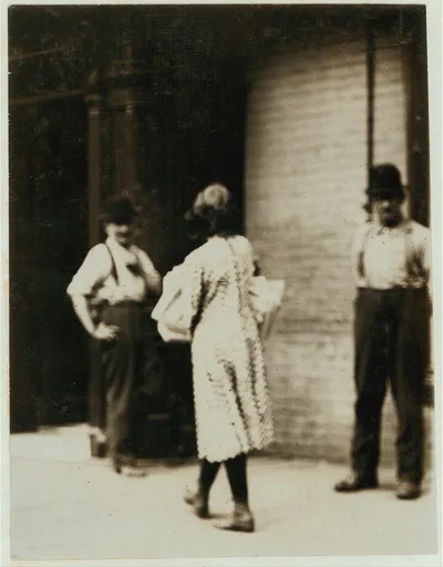 Newsgirl. Grand Central Depot, N.Y.  Location: New York, New York…, New York (State), 1910