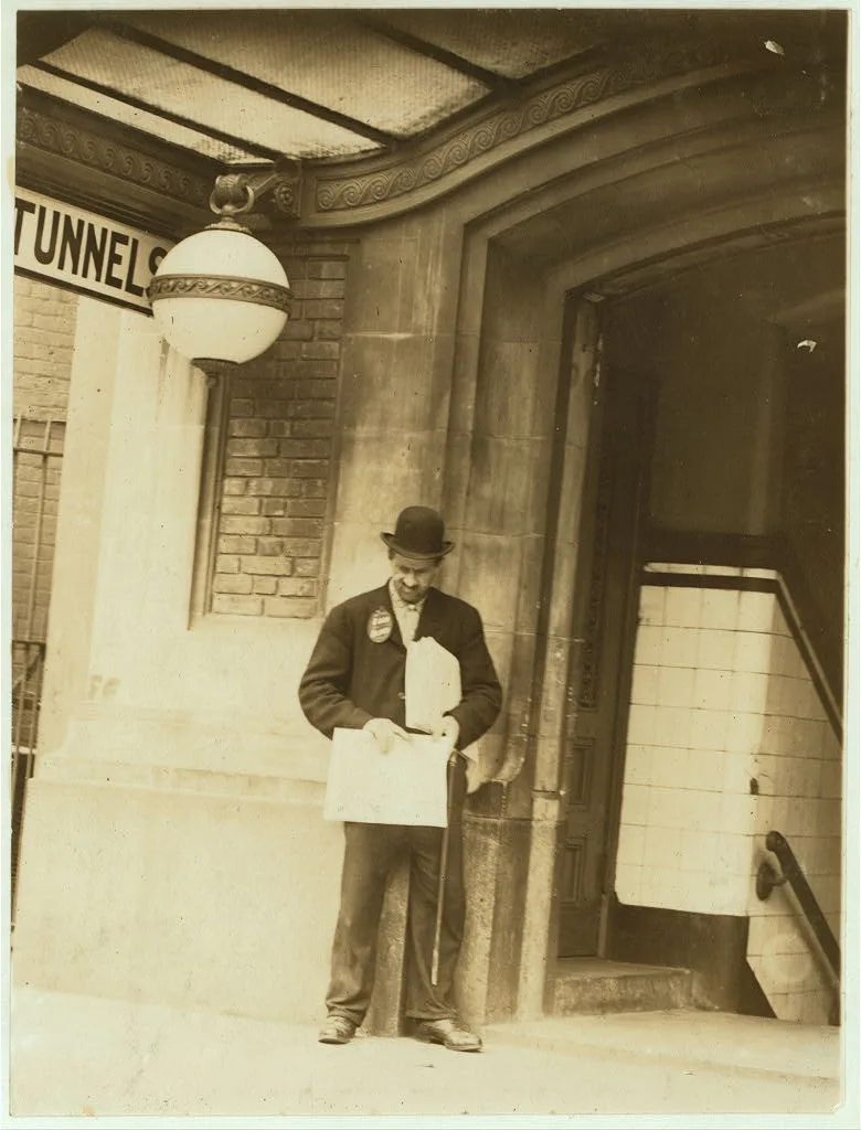 Blind newsman. Opportunities for the Handicapped.  Location: New…, New York (State), 1910