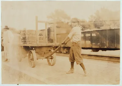 15-year old boy says he works some for the railroad.  Mountain Grove,…, Missouri, 1916
