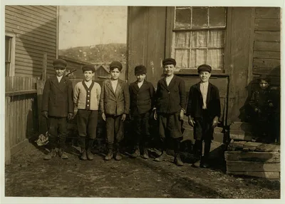 These are all breaker-boys. (See photos taken at Ewen Breaker,…, Pennsylvania, 1911