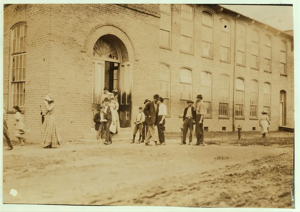 Noon hour, Delta Cotton Mills, McComb, Miss. Location: McComb,…, Mississippi, 1911