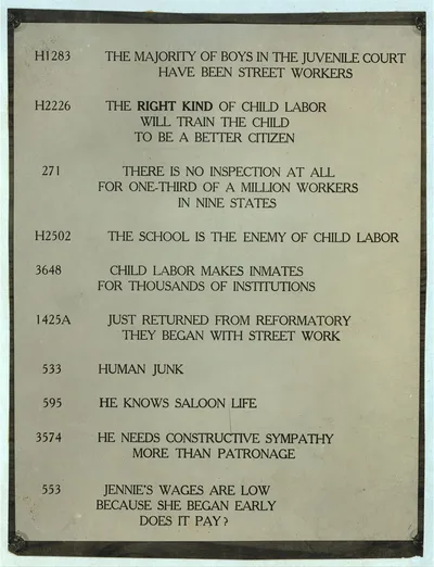 Slide labels, 1914