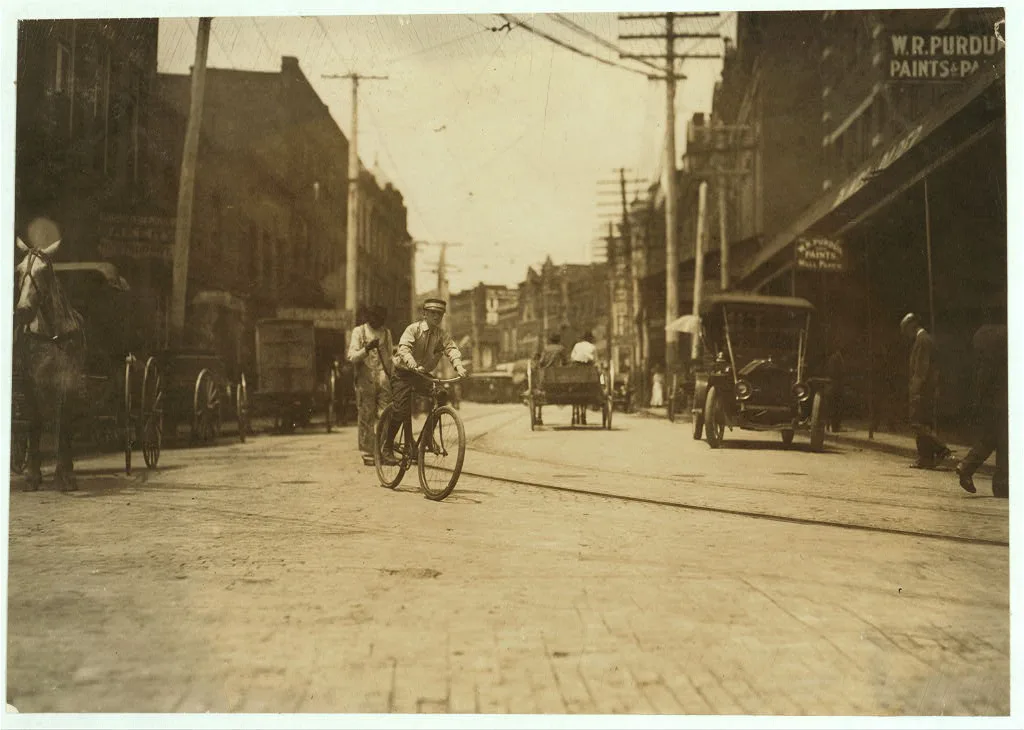 Postal Telegraph boy, Danville, Va. That night he refused to show me…, Virginia, 1911