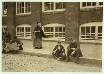 Young workers called "Peewee" in Berkshire Mills. Location: Adams,…, Massachusetts, 1911