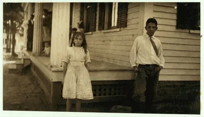 Clerinda Norrin, said 11 years old and helps sister spin in Glenallen…, Massachusetts, 1911
