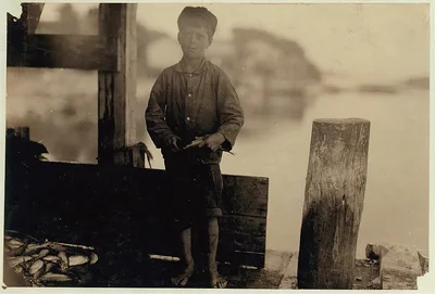 Hiram Pulk, 9 years old, cuts some in Seacoast Canning Co., Factory…, Maine, 1911