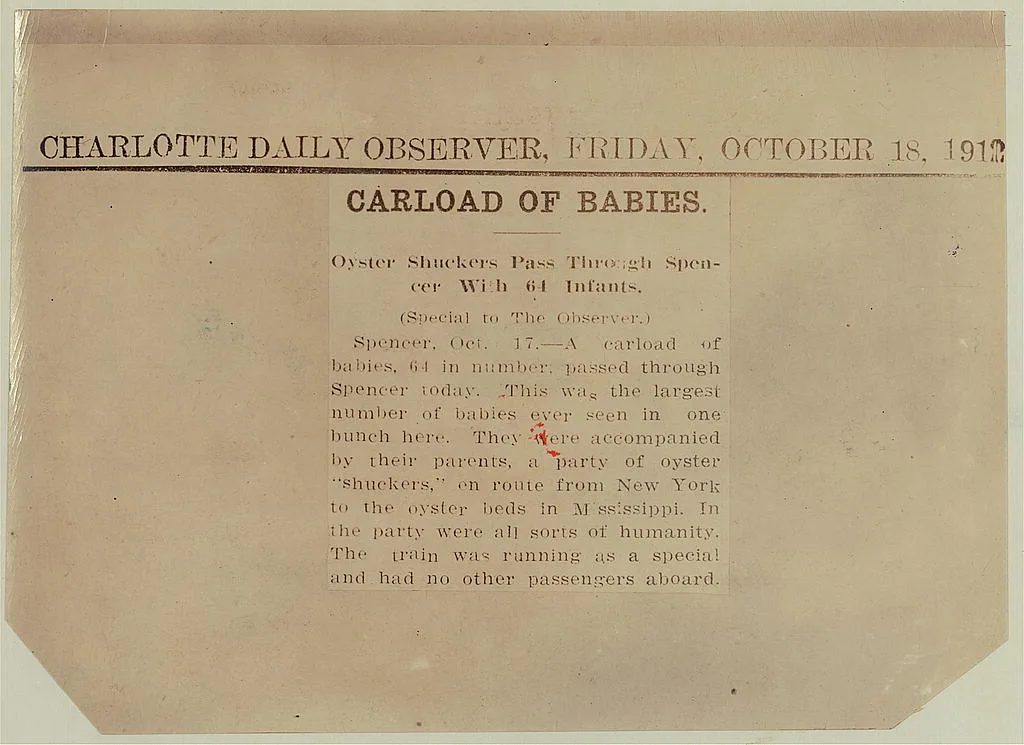 Clipping from "Charlotte Daily Observer.", 1912