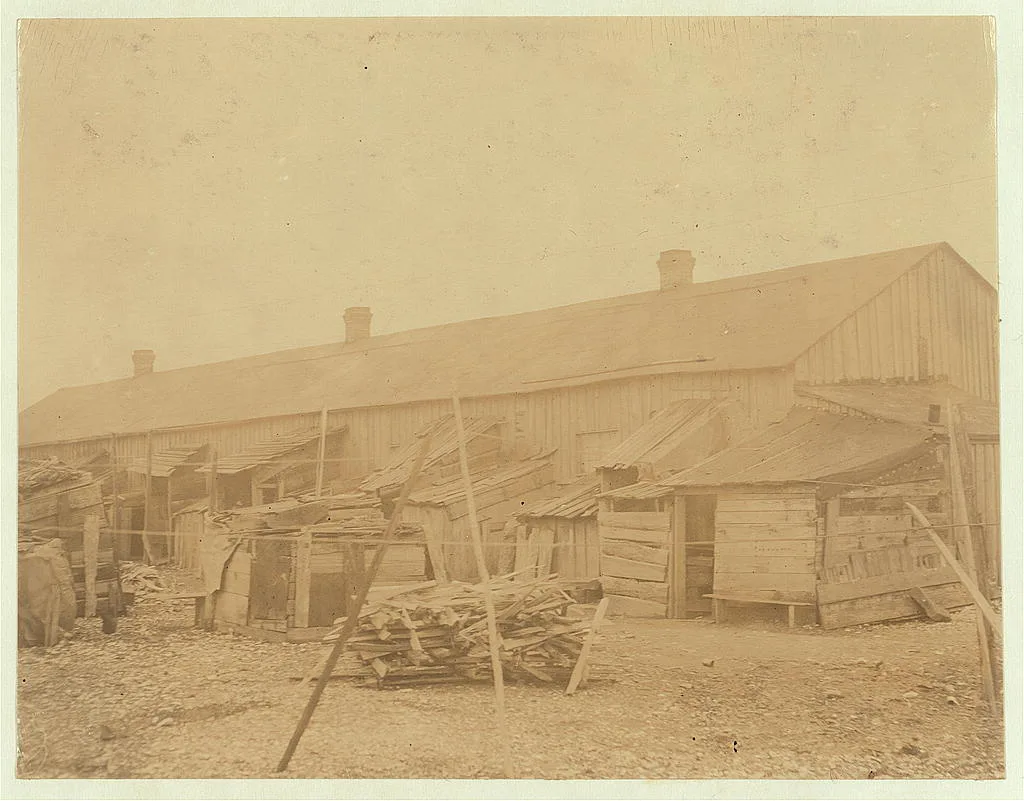 ["We give them houses to live in." About 50 persons housed in this…, South Carolina, 1912