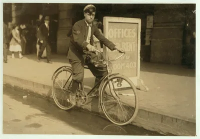A typical messenger boy in New Orleans. The telegraph companies are…, Louisiana, 1913