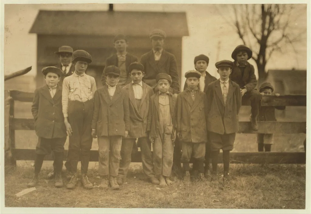 Group of some of the youngest workers in the Merrimack Mills.…, Alabama, 1913