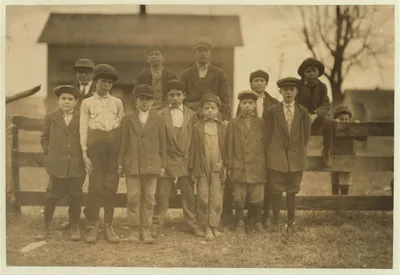 Group of some of the youngest workers in the Merrimack Mills.…, Alabama, 1913