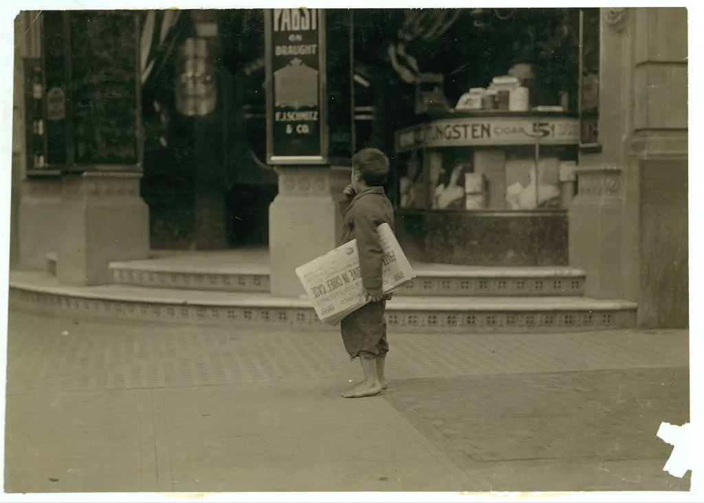 Newsie. See California report.  Location: Los Angeles, California, 1915