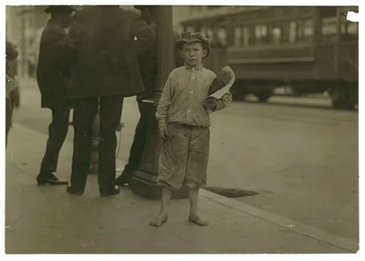 [9 year old newsie. Tough specimen of Los Angeles newsboys. See…, 1915
