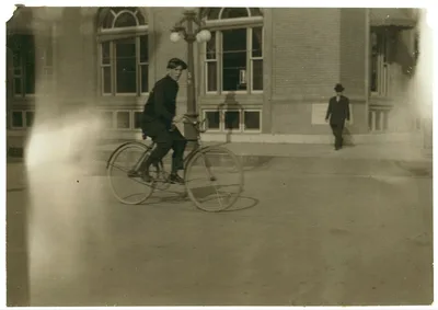 "Red Line" messenger service. See night messenger report.  Location:…, California, 1915