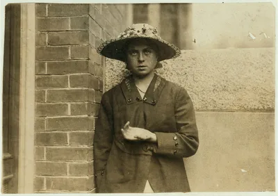 [Theresa Quinlan - 14 years old April 14th - Spooler. Hand cut in…, Massachusetts, 1916