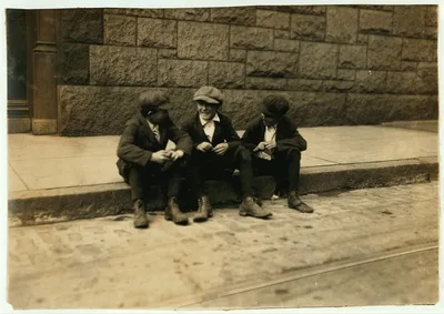 "Just hanging around." See 4197.  Location: Fall River, Massachusetts, 1916