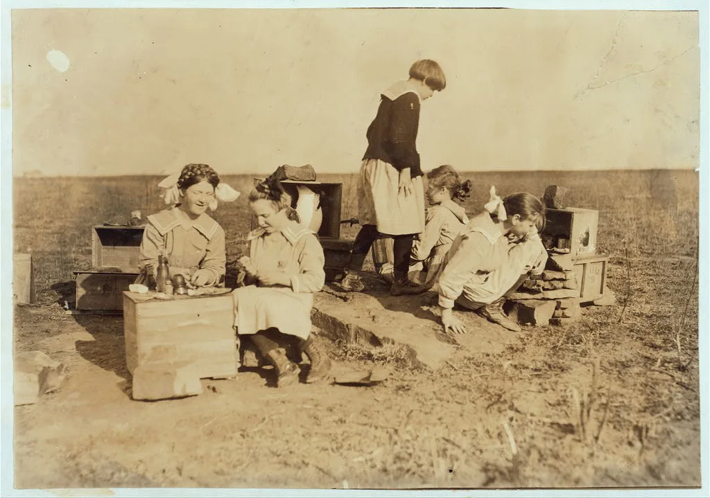 Some original play houses conceived and executed by girls at the…, Oklahoma, 1917