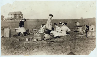[Some original play houses conceived and executed by girls at the…, Oklahoma, 1917