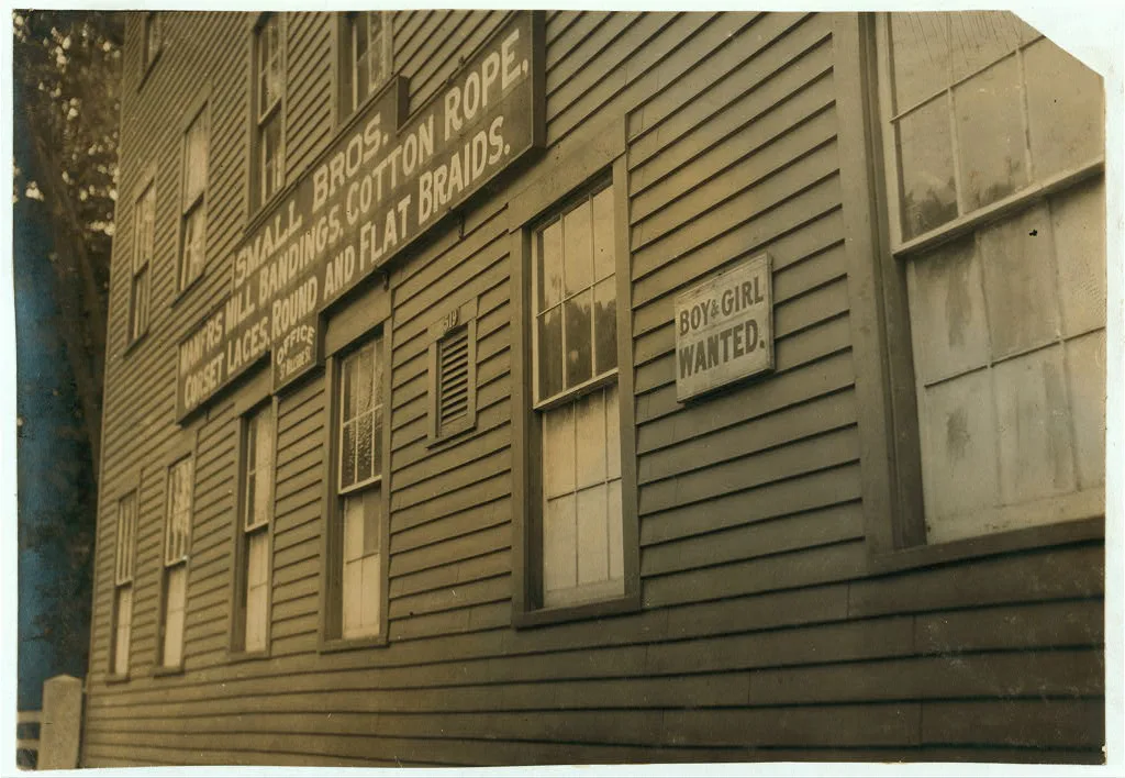 Boy & Girl Wanted. Printed permanent sign. Have reputation of…, Massachusetts, 1916
