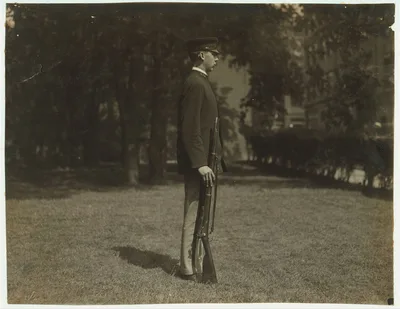 Technical High School Cadet drilling.  Location: Fall River,…, Massachusetts, 1916
