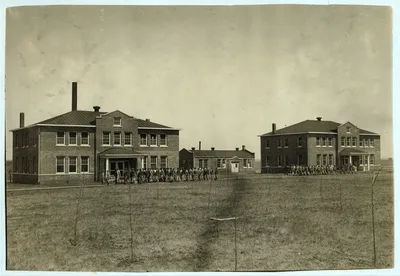 Returning from dinner at Pauls Valley Training School. See 4833. …, Oklahoma, 1917