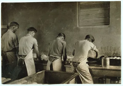 Making bread. Pauls Valley Training School. See 4833-4842.  Location:…, Oklahoma, 1917